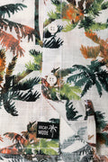 Short Sleeve Linen Blend Palm Tree Shirt Multicolour (2)