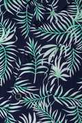 Leaf Short Sleeve Shirt Green And Navy (1)