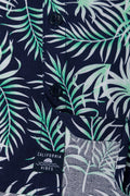 Leaf Short Sleeve Shirt Green And Navy (2)
