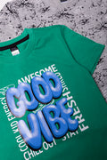2 Pack Short Sleeve T-Shirts Green And Grey (1)