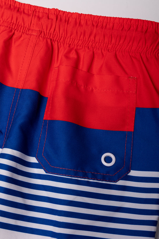 Striped Swim Shorts Red And Blue (2)