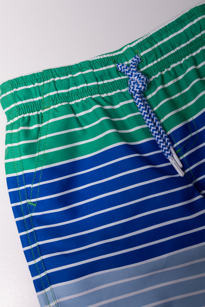 Stripe Swim Short Green And Blue (1)