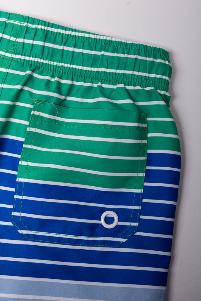 Stripe Swim Short Green And Blue (2)