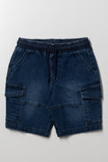 Cargo Denim Shorts Blue