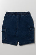 Cargo Denim Shorts Blue (2)