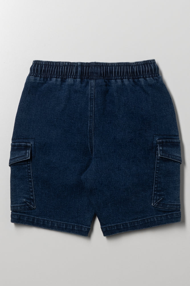 Cargo Denim Shorts Blue (2)
