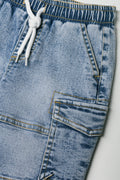 Cargo Denim Shorts Blue (1)