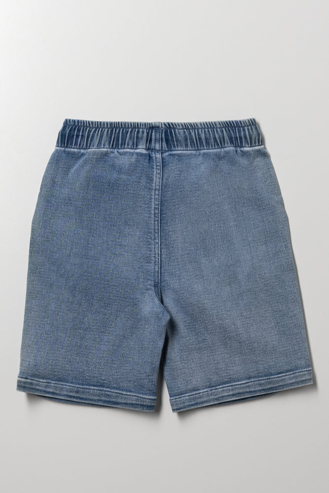 Biker Denim Shorts Blue (2)