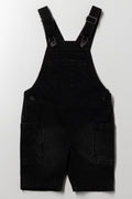 Cargo Dungaree Shorts Black