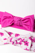 2 Pack Flower Headbands Pink (1)