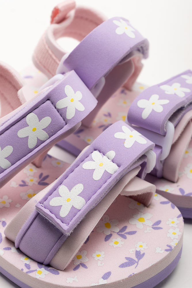 Double Strap Sandals Purple (2)
