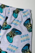 Gamer Short Sleeve Pyjama Set Black And Grey (2)