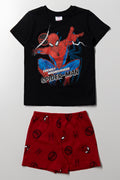 Spider-Man Short Sleeve Pyjama Set Black And Red