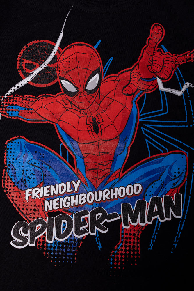 Spider-Man Short Sleeve Pyjama Set Black And Red