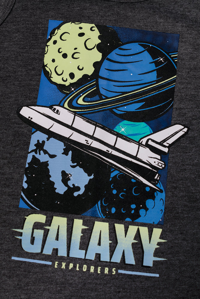 Space Sleeveless Pyjamas Dark Grey