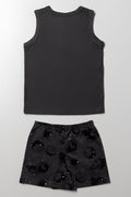 Space Sleeveless Pyjamas Dark Grey (3)