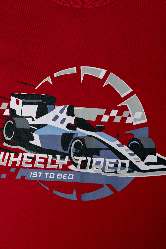 Racing Car Sleeveless Pyjamas Red