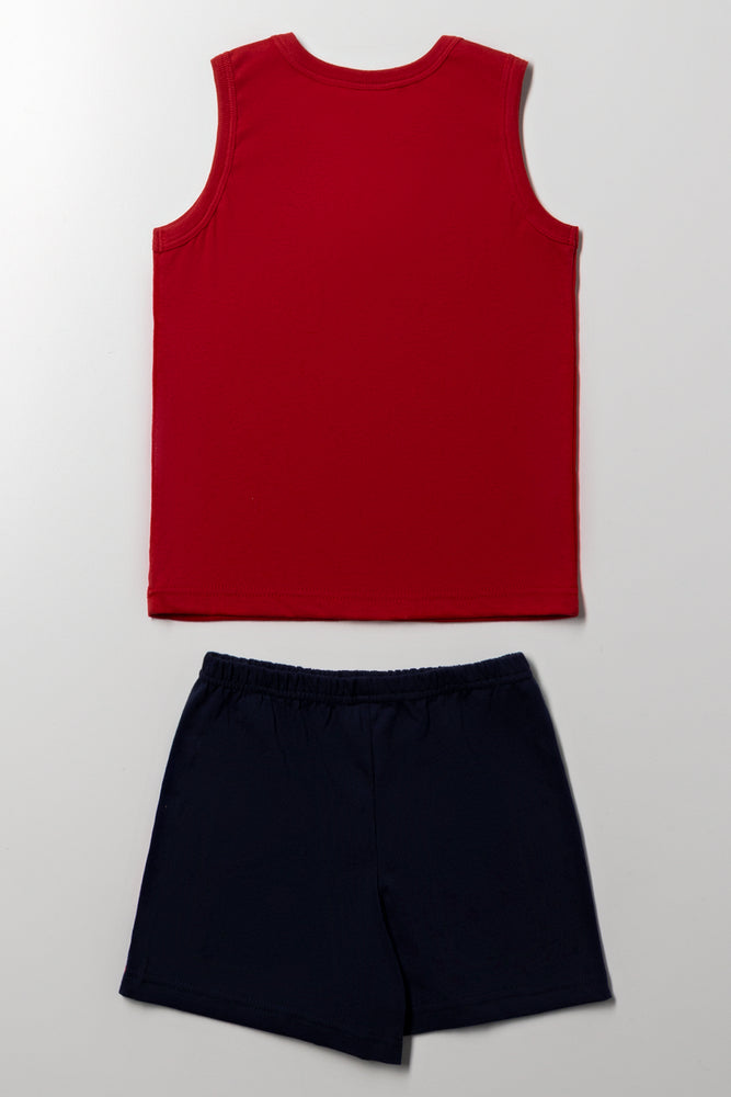 Racing Car Sleeveless Pyjamas Red (3)