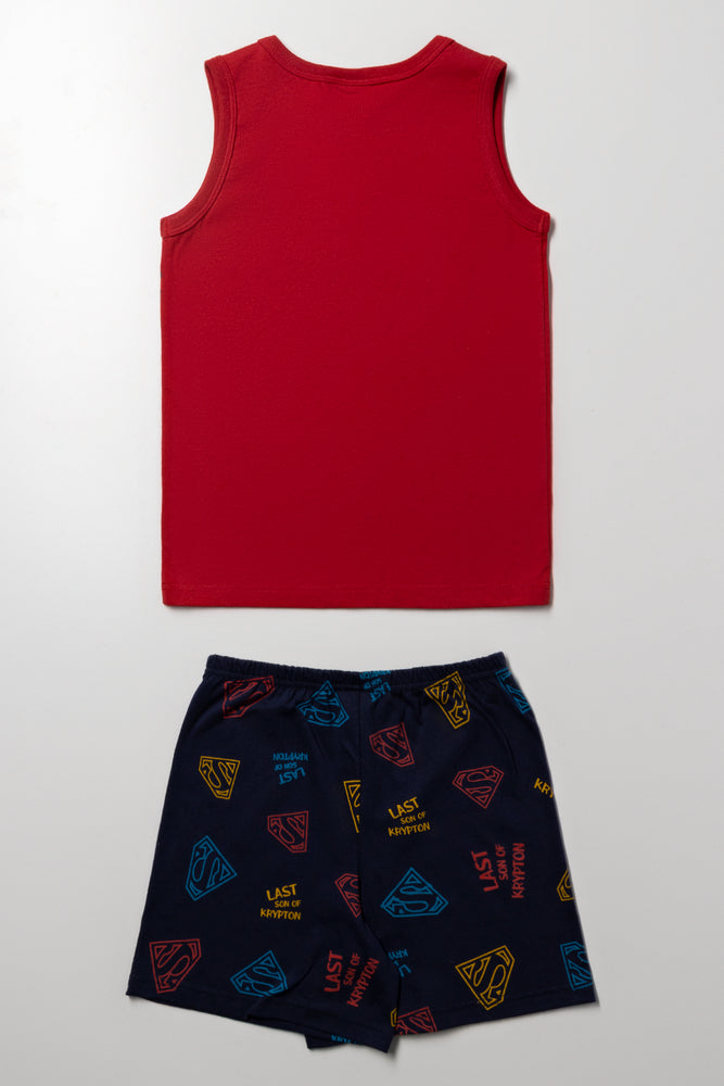 Superman Sleeveless Pyjamas Red (2)