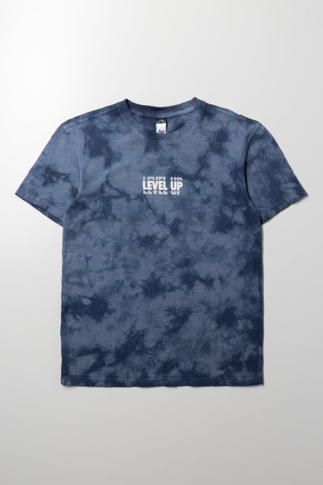 Tie Dye Level Up Short Sleeve T-Shirt Blue