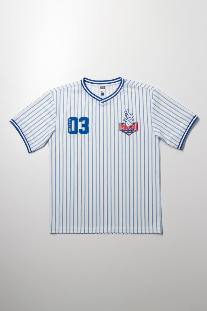 Stripe Sport Short Sleeve T-Shirt Blue