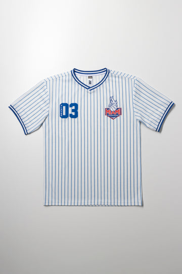 Stripe Sport Short Sleeve T-Shirt Blue