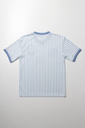 Stripe Sport Short Sleeve T-Shirt Blue (2)