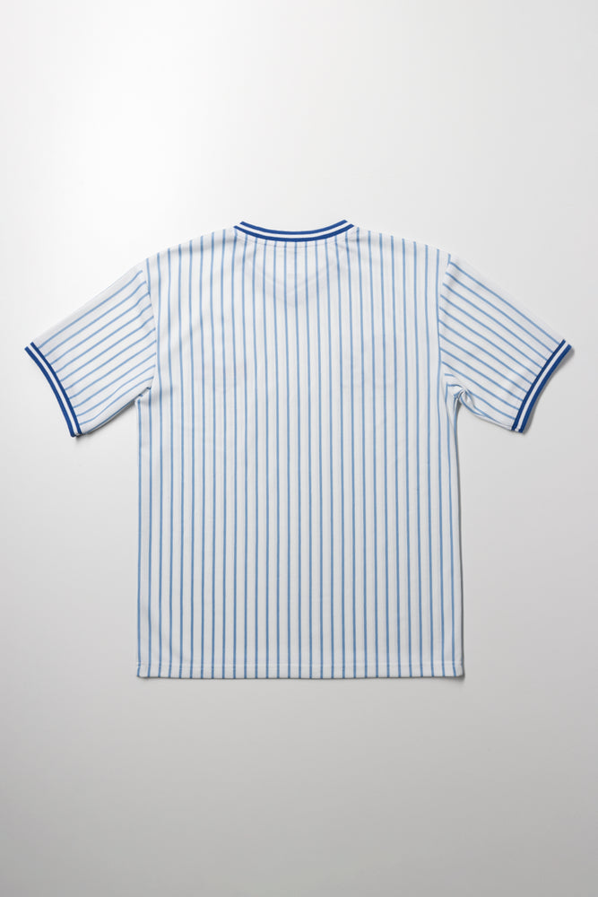 Stripe Sport Short Sleeve T-Shirt Blue (2)