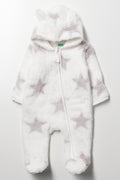 Fleece Babygrow White