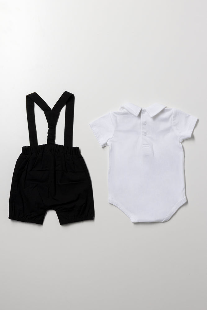 Dungaree Set Black (3)