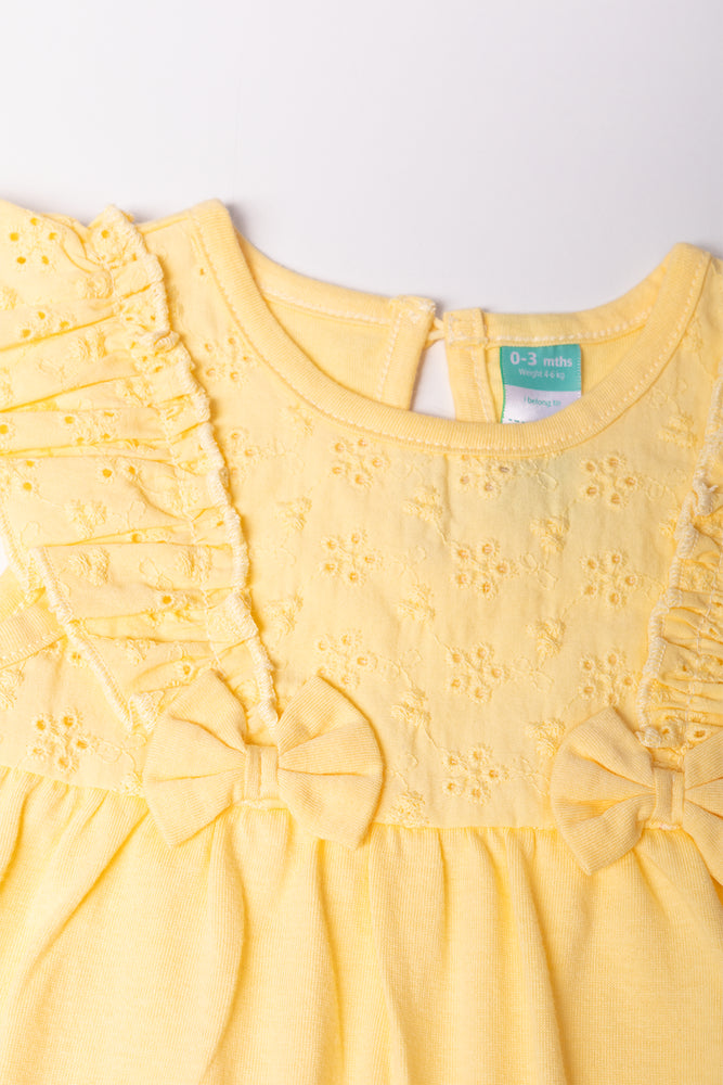 Frill Romper Yellow