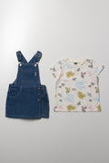 Graffiti T-Shirt And Pinni Set Blue And Cream (3)