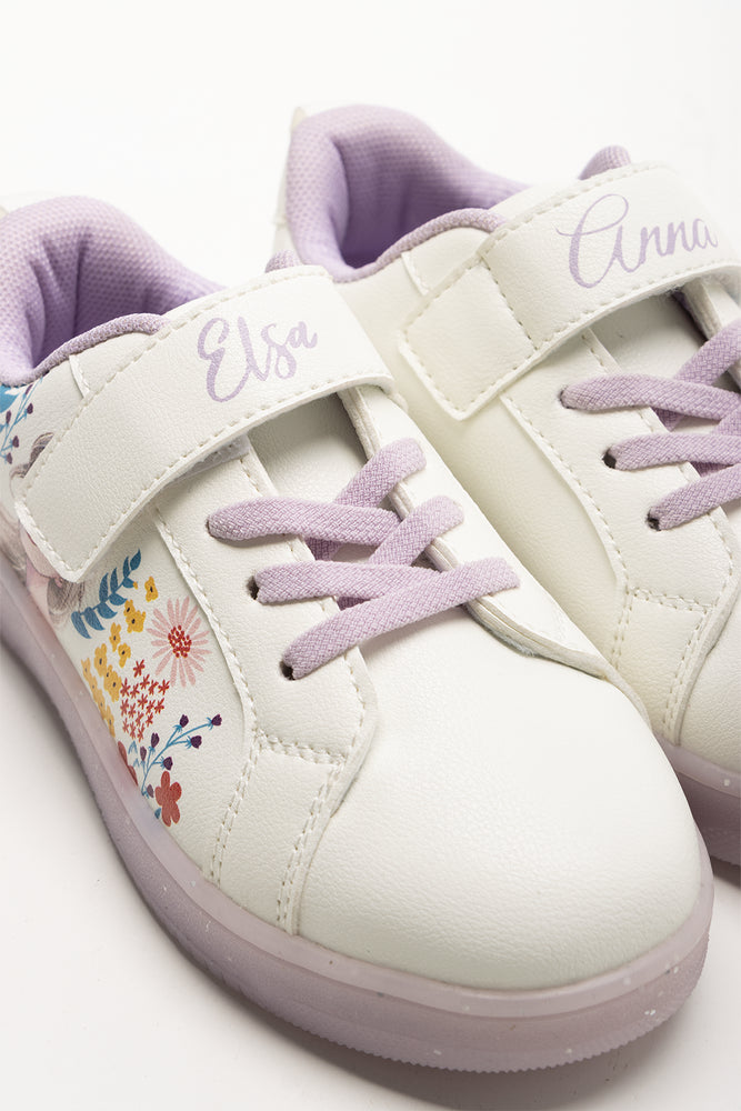 Frozen Glitter Sneakers White & Lilac