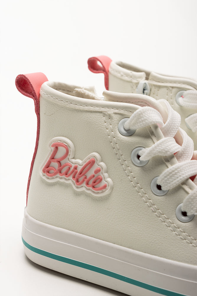 Barbie High Top Sneakers White And Pink (3)