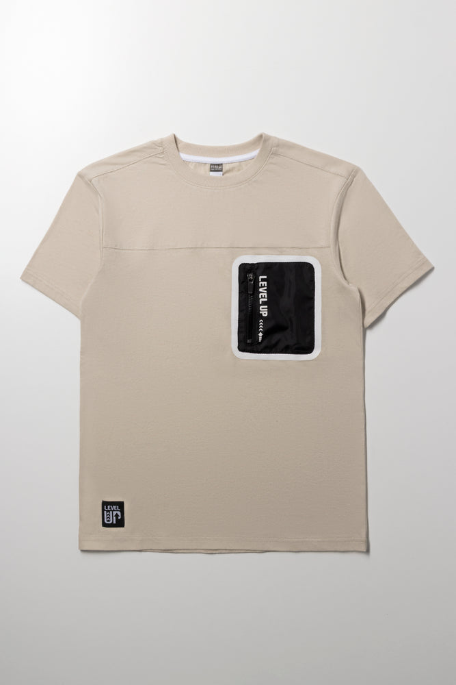 Level Up Pocket Short Sleeve T-Shirt Natural