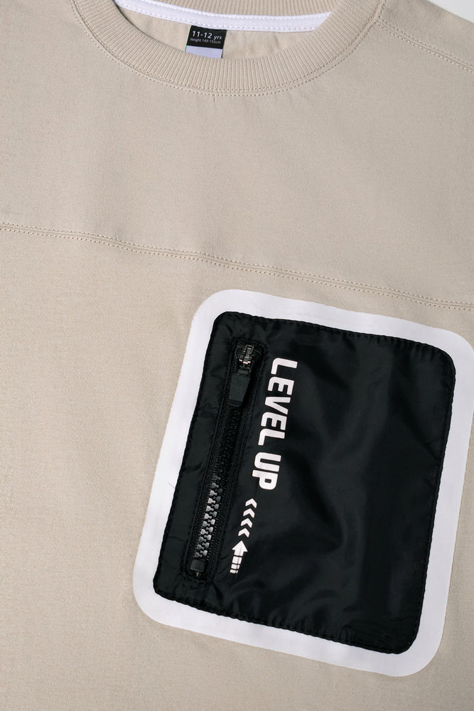 Level Up Pocket Short Sleeve T-Shirt Natural