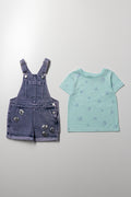 Sequin Shell Dungaree Set Blue (3)