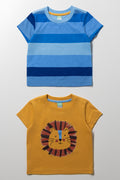 2 Pack T-Shirts Blue And Yellow