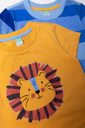 2 Pack T-Shirts Blue And Yellow (1)