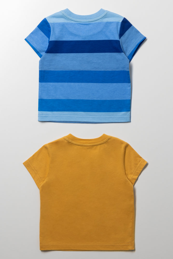 2 Pack T-Shirts Blue And Yellow (2)