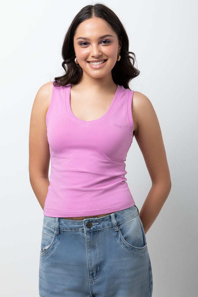 V-Neck Vest Pink