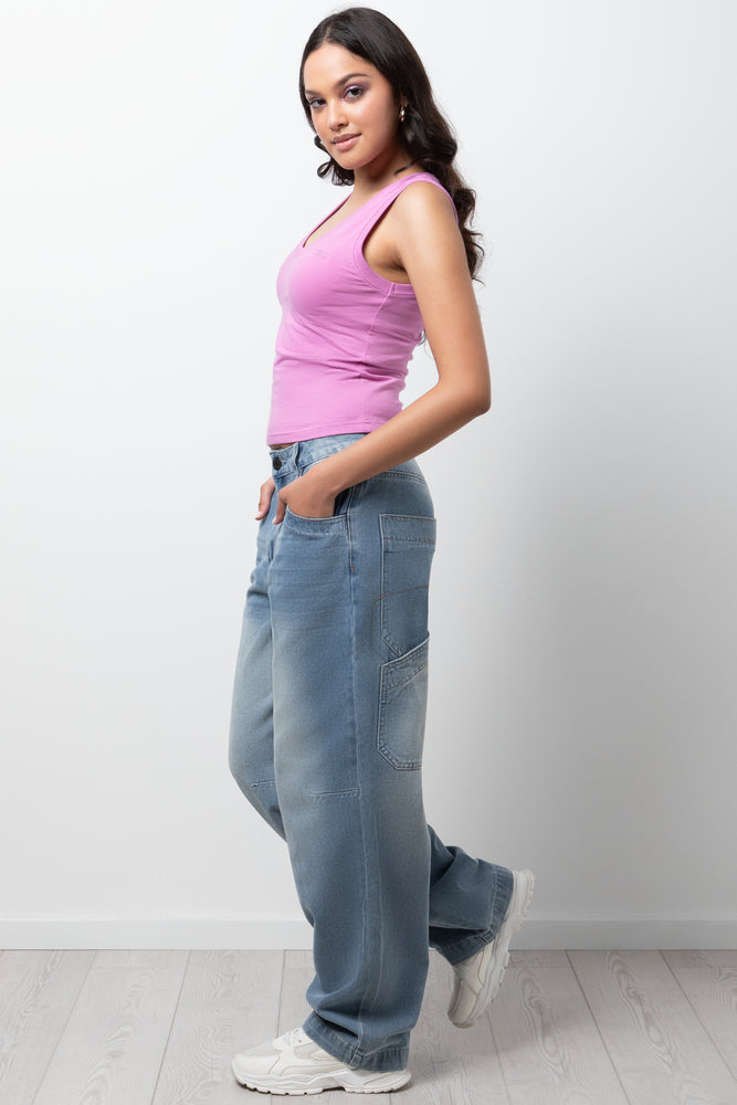 V-Neck Vest Pink