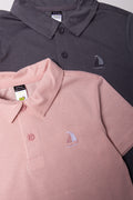2 Pack Short Sleeve Golfers Grey And Pink (1)