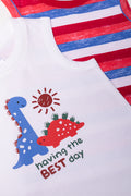 2 Pack Dinosaur Vests Red And White (1)