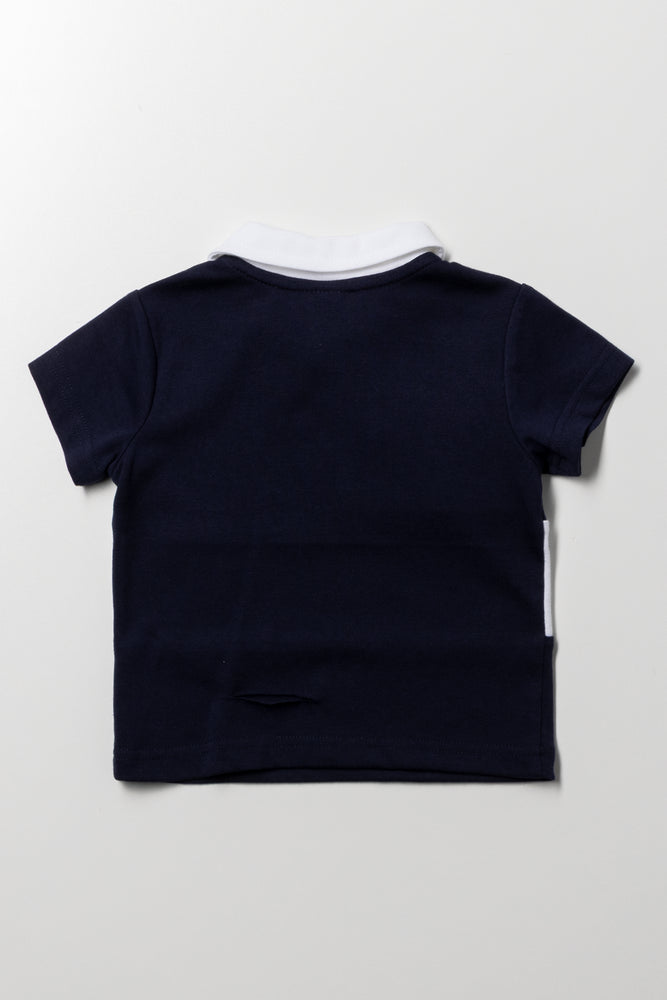 Golfer Navy And White (2)