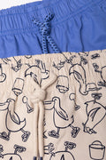 2 Pack Shorts Blue And Natural (1)