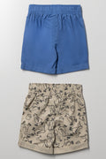 2 Pack Shorts Blue And Natural (2)