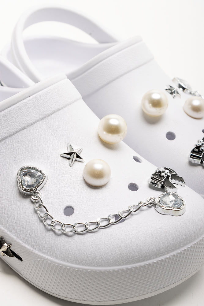 Star Embellished Clogs White (2)
