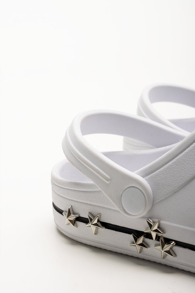 Star Embellished Clogs White (3)
