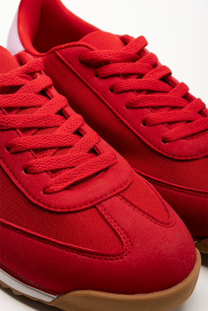 Retro Runner Sneakers Red And Pink (2)